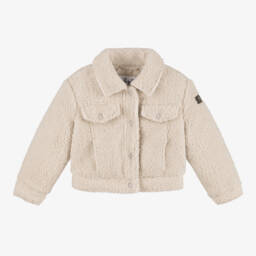 Il Gufo-Girls Cream Sherpa Coat | Childrensalon Outlet