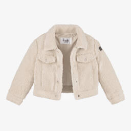 Il Gufo-Girls Cream Sherpa Coat | Childrensalon Outlet
