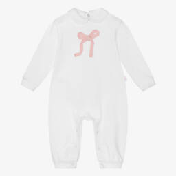 Il Gufo-Элегантный белый хлопковый боди для девочек | Childrensalon Outlet