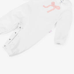 Il Gufo-Элегантный белый хлопковый боди для девочек | Childrensalon Outlet