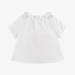 Il Gufo-Girls Elegant White Ruffle Top | Childrensalon Outlet