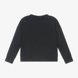 إيل غوفو-سويتشيرت بطبعة إحتفالية مزيج قطن لون كحلي للبنات | Childrensalon Outlet