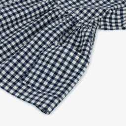 Il Gufo-Girls Gingham Check Seersucker Dress | Childrensalon Outlet