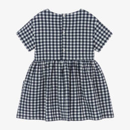 Il Gufo-Girls Gingham Check Seersucker Dress | Childrensalon Outlet