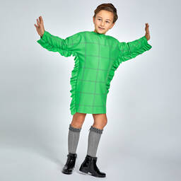 Il Gufo-Girls Green Check Dress | Childrensalon Outlet