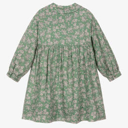 Il Gufo-Girls Green Floral Dress | Childrensalon Outlet