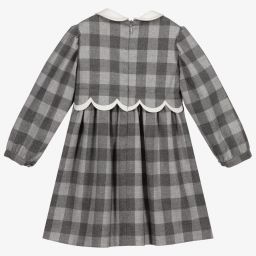 Il Gufo-Girls Grey Check Dress | Childrensalon Outlet
