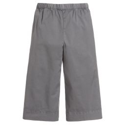 Il Gufo-Girls Grey Cotton Culottes  | Childrensalon Outlet