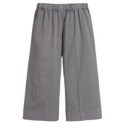 Il Gufo-Girls Grey Cotton Culottes  | Childrensalon Outlet
