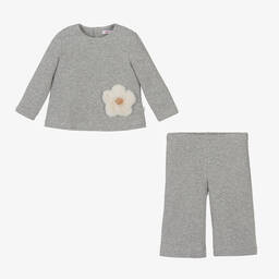 Il Gufo-Серый топ и штанишки из хлопкового джерси | Childrensalon Outlet