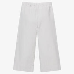 Il Gufo-Girls Grey Wide Leg Corduroy Trousers | Childrensalon Outlet