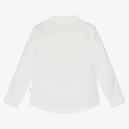 Il Gufo-Girls Ivory Cotton Blouse | Childrensalon Outlet