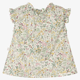 Il Gufo-Кремовая хлопковая блузка в цветочек | Childrensalon Outlet