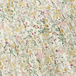 Il Gufo-Кремовое многоярусное платье из хлопка в цветочек | Childrensalon Outlet