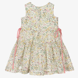 Il Gufo-Кремовое многоярусное платье из хлопка в цветочек | Childrensalon Outlet