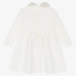 إيل غوفو-فستان بطبعة ورود قطن جيرسي لون عاجي | Childrensalon Outlet