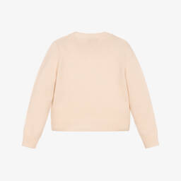 Il Gufo-Girls Ivory Merino Wool Dots Sweater | Childrensalon Outlet