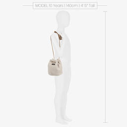 Il Gufo-Girls Ivory Sherpa Fleece Bag (19cm) | Childrensalon Outlet