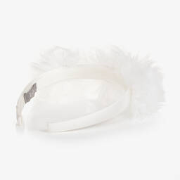 إيل غوفو-طوق للشعر حرير وتول لون عاجي للبنات | Childrensalon Outlet