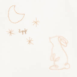 Il Gufo-Кремовый топ с луной и звездами для девочек | Childrensalon Outlet