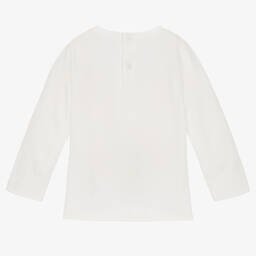 Il Gufo-Кремовый топ с луной и звездами для девочек | Childrensalon Outlet