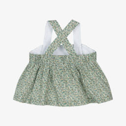 Il Gufo-Блузка из хлопка цвета нефрит для девочек | Childrensalon Outlet