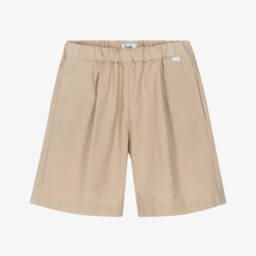 Il Gufo-Girls Khaki Cotton Bermuda Shorts | Childrensalon Outlet