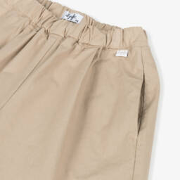 Il Gufo-Girls Khaki Cotton Bermuda Shorts | Childrensalon Outlet