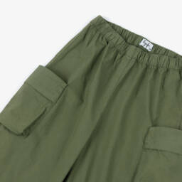 Il Gufo-Широкие брюки из поплина цвета хаки для девочек | Childrensalon Outlet