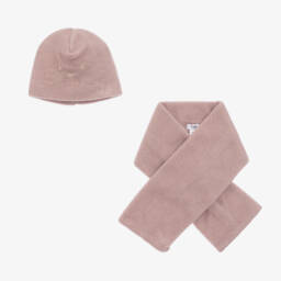 Il Gufo-Girls Lilac Fleece Hat and Scarf | Childrensalon Outlet