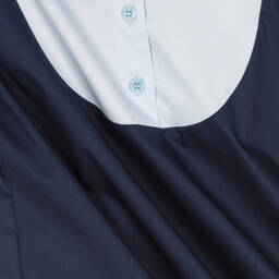 Il Gufo-Синее хлопковое платье для девочек | Childrensalon Outlet