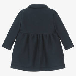 Il Gufo-Girls Navy Blue Pleated Coat | Childrensalon Outlet