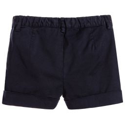 Il Gufo-Girls Navy Blue Shorts | Childrensalon Outlet