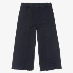 Il Gufo-Широкие синие брюки для девочек | Childrensalon Outlet