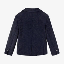 Il Gufo-Girls Navy Shimmer Blazer | Childrensalon Outlet