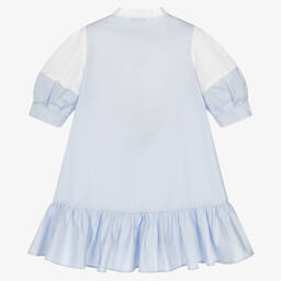 Il Gufo-Голубое хлопковое платье | Childrensalon Outlet