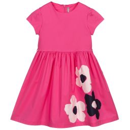 Il Gufo-Розовое хлопковое платье для девочек | Childrensalon Outlet