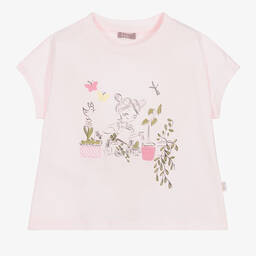 Il Gufo-Розовая хлопковая футболка с рисунком | Childrensalon Outlet