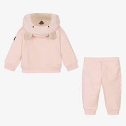 Il Gufo-Розовый спортивный костюм из хлопка Медвежонок | Childrensalon Outlet