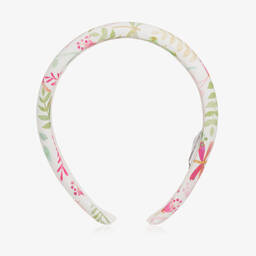 Il Gufo-Girls Pink Floral Hairband | Childrensalon Outlet