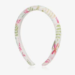 Il Gufo-Girls Pink Floral Hairband | Childrensalon Outlet