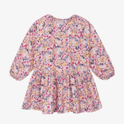 إيل غوفو-فستان بنات بطبعة ورود فيسكوز لون زهري | Childrensalon Outlet