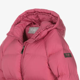 Il Gufo-Girls Pink Frilled Hooded Coat | Childrensalon Outlet
