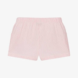 إيل غوفو-شورت قطن سيرسوكر لون زهري للبنات | Childrensalon Outlet