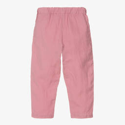 Il Gufo-Розовые льняные брюки для девочек | Childrensalon Outlet