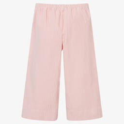 Il Gufo-Girls Pink Wide Leg Corduroy Trousers | Childrensalon Outlet