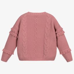 Il Gufo-Girls Pink Wool Sweater | Childrensalon Outlet