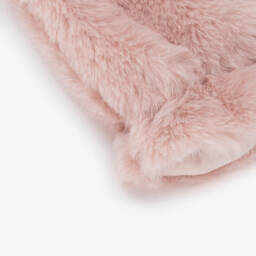 Il Gufo-Girls Plush Pink Mittens | Childrensalon Outlet