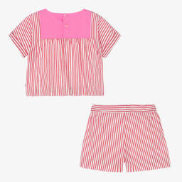 Il Gufo-Красно-розовый тор и шорты из хлопка | Childrensalon Outlet