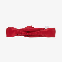 Il Gufo-Girls Red Satin Headband | Childrensalon Outlet